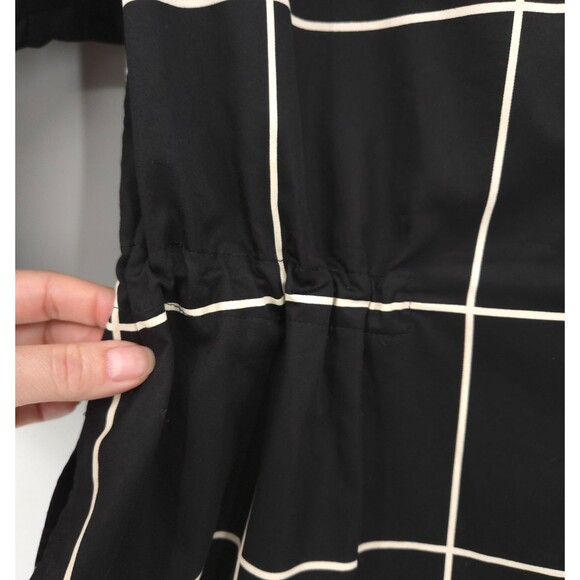 Akris Punto womens windowpane check zip front top Size 10 black & white - Picture 7 of 10